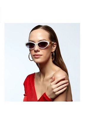 عینک آفتابی سفید زنانه UV400 Hermossa - کد 874405514