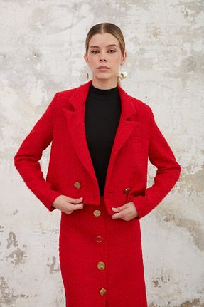 کت قرمز زنانه اسلیم WomanStyle - کد 874410547