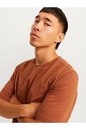 تیشرت نارنجی مردانه اسلیم فیت Jack & Jones - کد 851647129