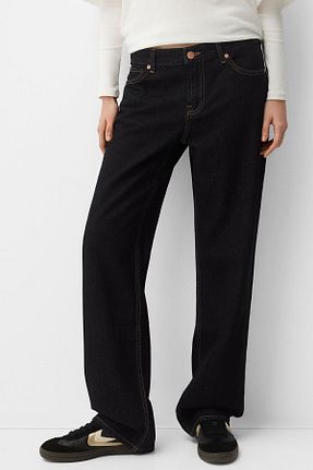 شلوار جین آبی زنانه رگولار Bershka - کد 874554420