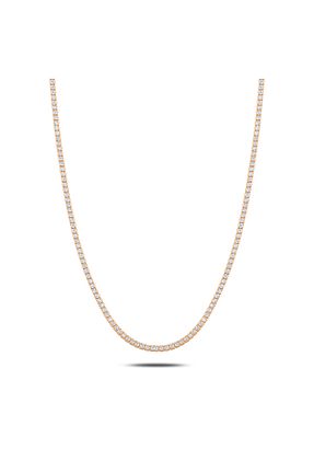 گردنبند نقره صورتی زنانه 925 عیار Çakıl Jewelry - کد 874587083