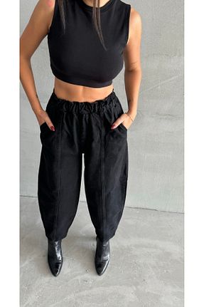 شلوار مشکی زنانه پنبه ای Blue Hill Jeans - کد 874598826