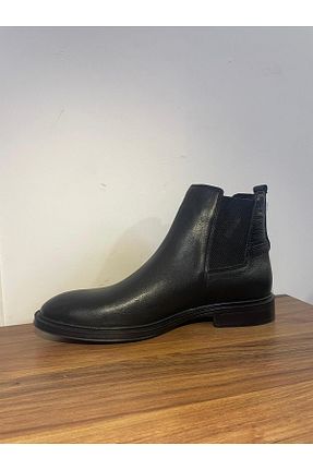 بوت / نیم بوت مشکی مردانه چرم خالص AROM - کد 874589137