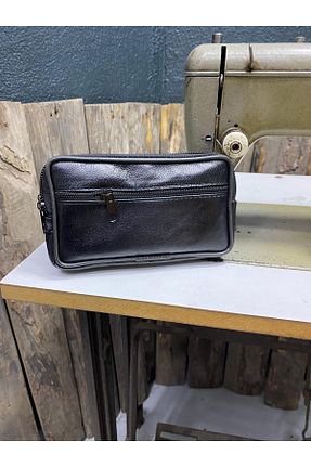 کیف کمری مشکی زنانه چرم خالص özdemirler deri - کد 874603878
