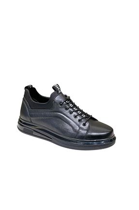 کفش کژوال مشکی مردانه چرم خالص STOKS SHOES STORE - کد 874605378