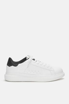 کفش اسنیکر سفید مردانه چرم اصل Pull & Bear - کد 874603748