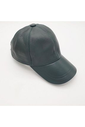 کلاه سبز زنانه چرم خالص Sanalbolluk - کد 313250508