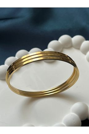 دستبند استیل (فولاد) طلائی زنانه استیل ضد زنگ Lavienta - کد 870449661