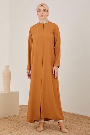 کلاه و ابایا قهوه ای زنانه جین Armine - کد 694685556