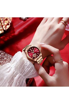 ساعت مچی زرشکی زنانه 31-34 میلی متر shop - کد 874627267