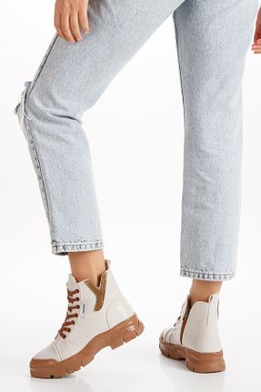 بوت / نیم بوت قهوه ای زنانه MUMELSHOES - کد 874704675
