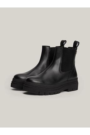 بوت / نیم بوت مشکی زنانه پاشنه تخت Tommy Hilfiger - کد 874710657