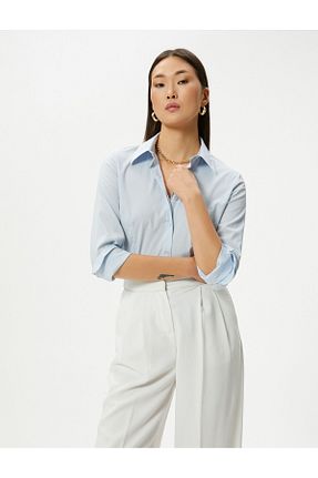 پیراهن آبی زنانه اسلیم Koton - کد 788940472