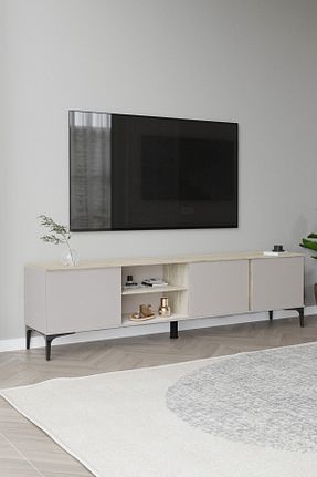 میز و پایه تلویزیون سفید Suntalam ALONEX HOME - کد 859647837