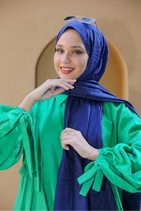 روسری سرمه ای پنبه پلی استر lamella - کد 874733950