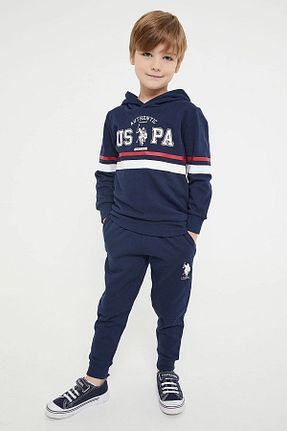 ست گرمکن سرمه ای مردانه پنبه پلی استر U.S. Polo Assn. - کد 338802686