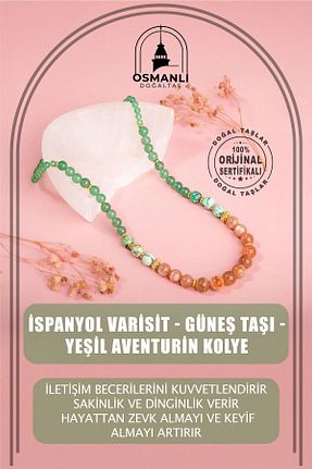 گردنبند جواهر رنگی زنانه سنگ OSMANLI DOĞAL TAŞ - کد 675833406