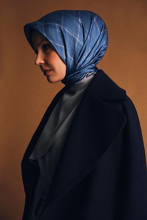 کاپشن حجاب سرمه ای زنانه پلی استر Armine - کد 793703102
