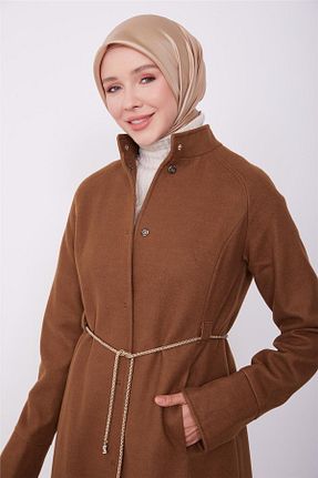 کاپشن حجاب قهوه ای زنانه پلی استر Armine - کد 762599420