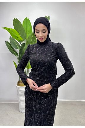 لباس حجاب مشکی زنانه Kalem Tesettür Diyarı - کد 874768359