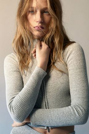 رویه طوسی زنانه پنبه ای Pull & Bear - کد 874766329