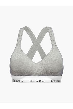 سوتین طوسی زنانه پنبه ای Calvin Klein - کد 318246291