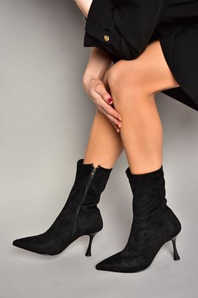 بوت / نیم بوت مشکی زنانه چرم مصنوعی Fox Shoes - کد 873745445