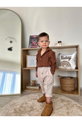 ست نوزادی قهوه ای بچه گانه پنبه ای favorimkids - کد 874783545