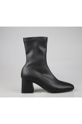 بوت / نیم بوت مشکی زنانه پاشنه پر MİSS PARK MODA - کد 874780957
