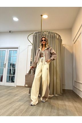 شلوار کرمگن زنانه پاچه گشاد POODLE - کد 874809800
