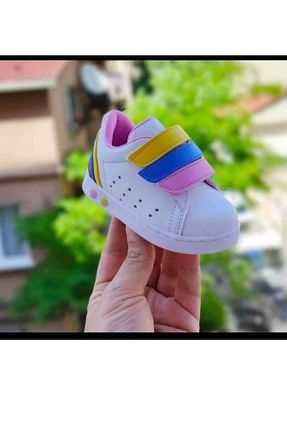 کفش اسنیکر سفید بچه گانه چسبی ebulduk - کد 874804205