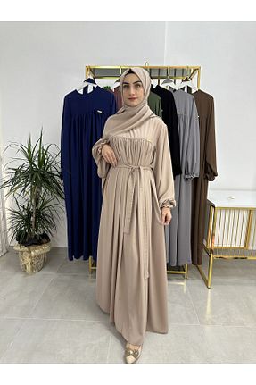 لباس حجاب بژ زنانه اورسایز R&S modibone - کد 874815363