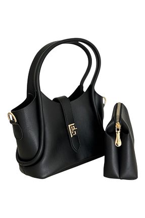 کیف دوشی مشکی زنانه چرم مصنوعی shop - کد 866597452