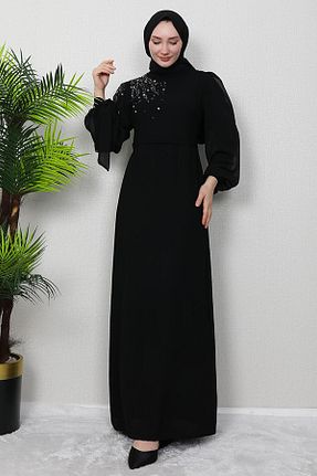 لباس حجاب مشکی زنانه رگولار GİZ AGİYİM - کد 874825297