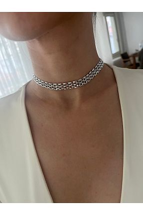 گردنبند جواهر طوسی زنانه روکش طلا Hoop jewelery - کد 874822170