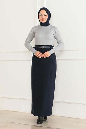 دامن حجاب سرمه ای زنانه اسلیم فیت Genel Markalar - کد 874832932