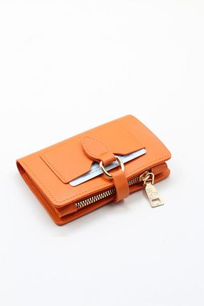کیف پول نارنجی زنانه ابعاد کوچک Womancraft - کد 87793731