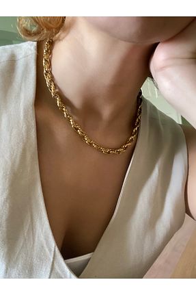 گردنبند استیل ( فولاد ) بژ استیل (فولاد) Acra Jewelry - کد 874871062