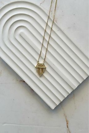 گردنبند جواهر سفید زنانه برنجی OQQO - کد 870218134