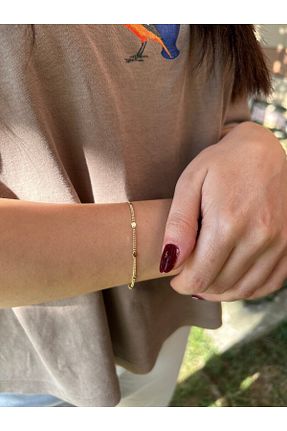 دستبند طلا زرد زنانه 14 عیار Goldium Jewellery - کد 872905237