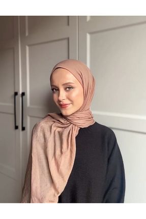 شال بژ زنانه پنبه ای Butik - کد 874095936
