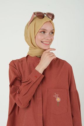 شال زرد زنانه پنبه ای HEQA - کد 311471544