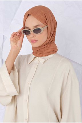 شال نارنجی زنانه پلی استر HEQA - کد 849610527