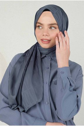 شال آبی زنانه پنبه ای HEQA - کد 847042921