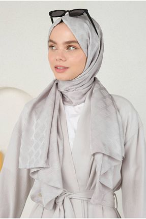 شال طوسی زنانه پلی استر HEQA - کد 846967645