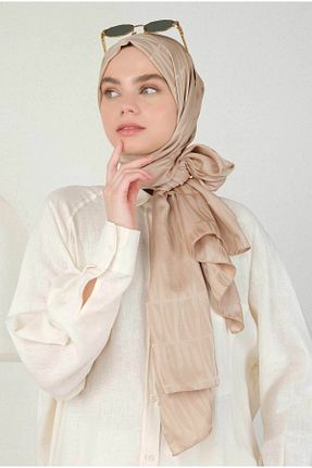 شال بژ زنانه پنبه ای HEQA - کد 846968051