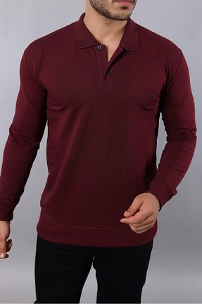 سوئیشرت زرشکی مردانه ساده LOADER - کد 876254459