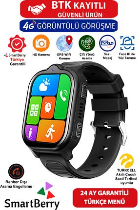 دستبند هوشمند بچه گانه مشکی Smartberry - کد 871450481