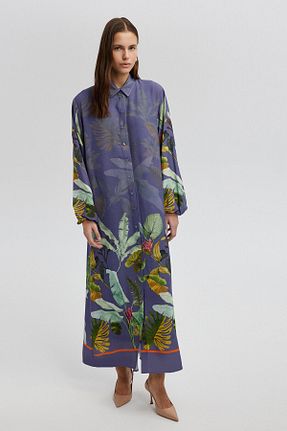 لباس حجاب سرمه ای زنانه Relaxed Touche Prive - کد 820122919