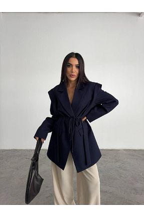 کت سرمه ای زنانه اورسایز CLB COLLECTION - کد 874980963